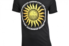 Multi Sun Design On Black Unisex Tees