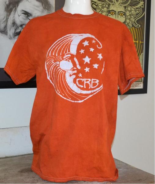 Orange Batik Shirt with CRB logo and Moon